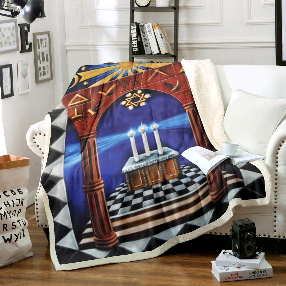 Freemason Sherpa Fleece Blanket