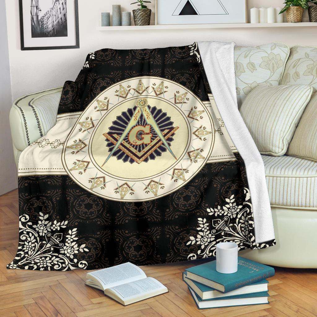Freemason Mandala Sherpa Fleece Blanket