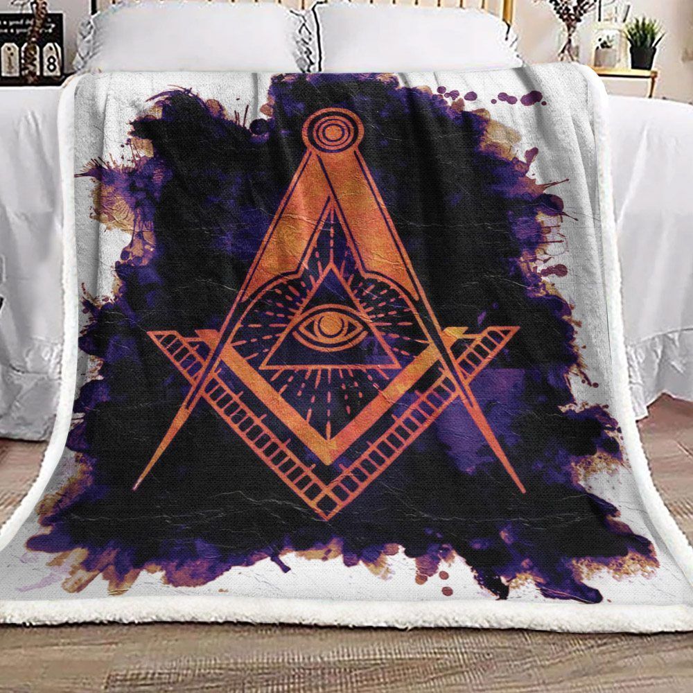 Freemason Sherpa Fleece Blanket