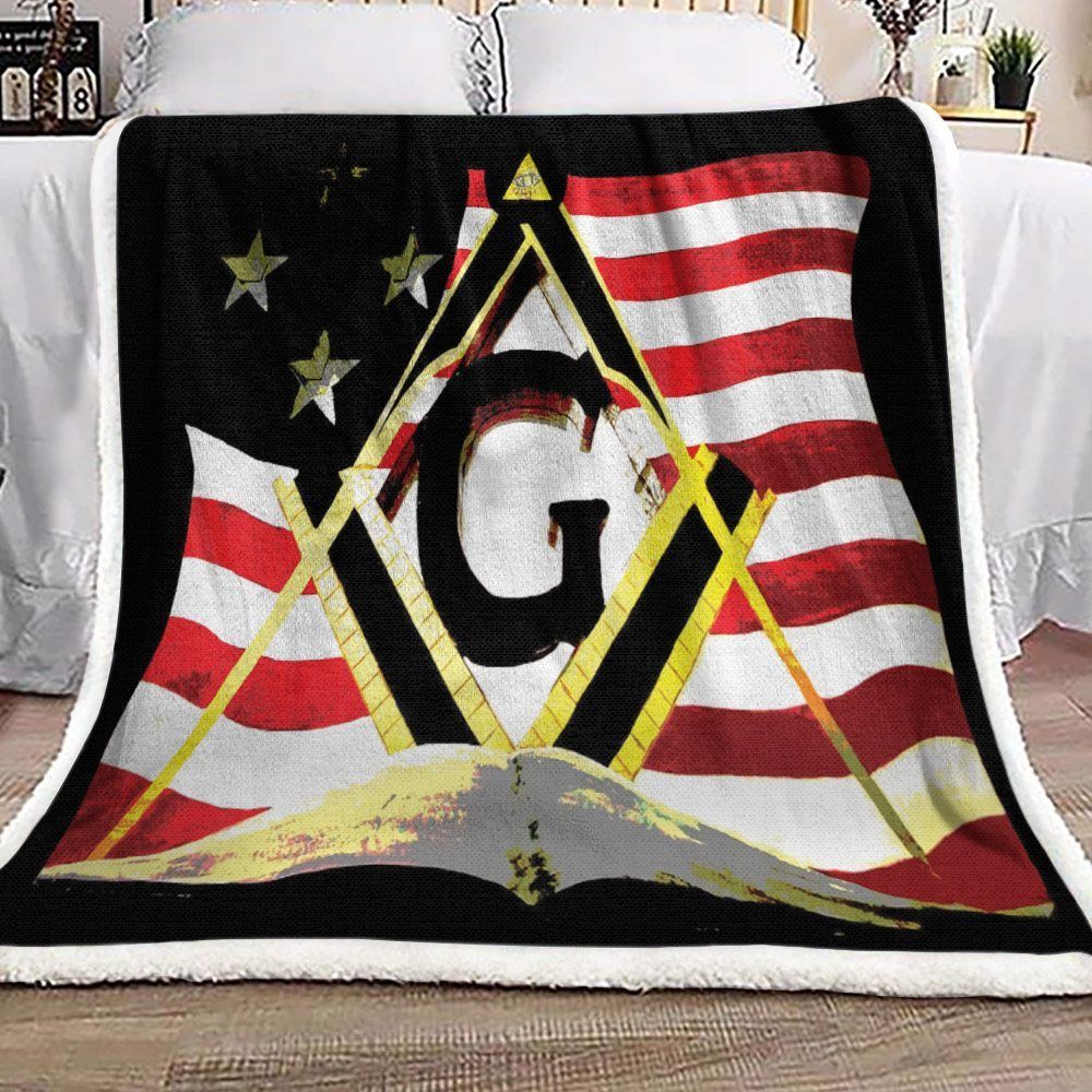 Freemason Sherpa Fleece Blanket