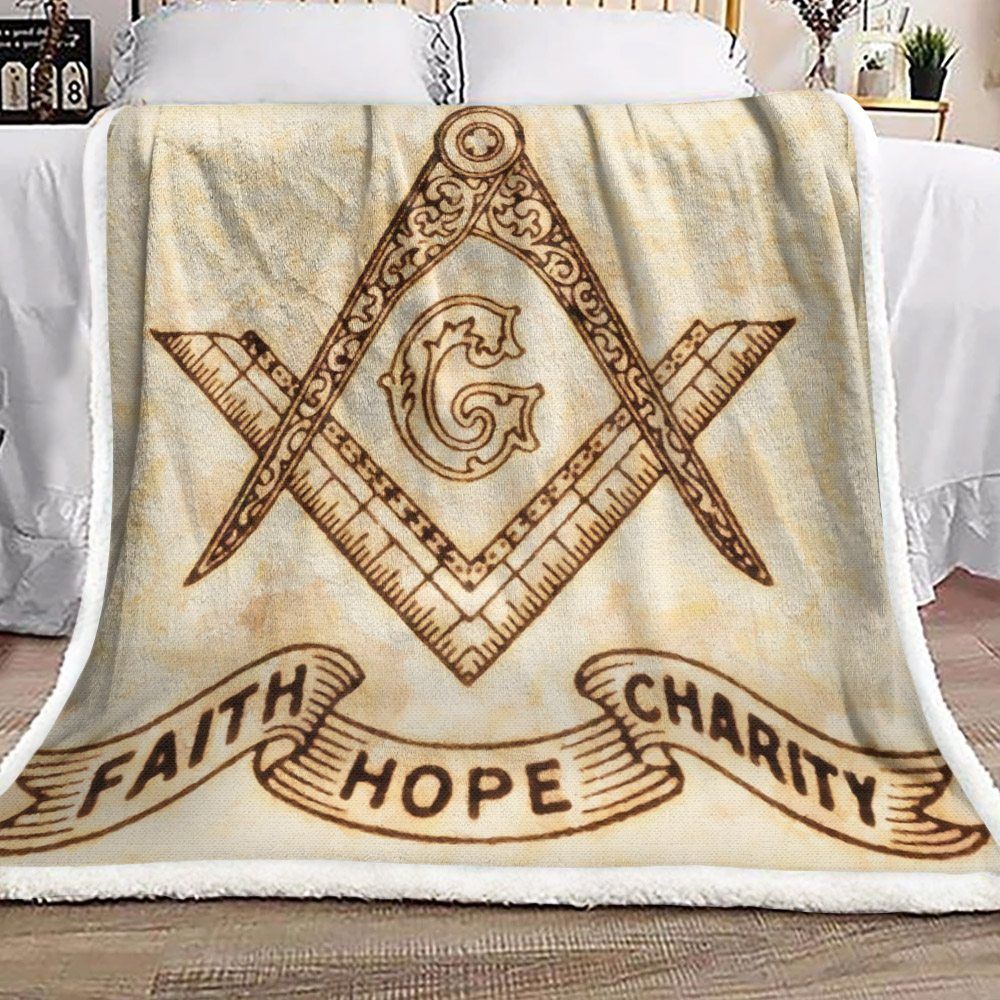 Freemason Sherpa Fleece Blanket