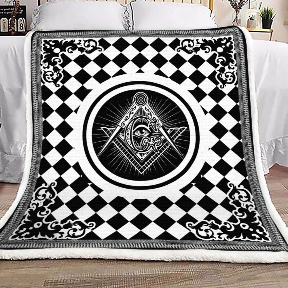 Freemason Sherpa Fleece Blanket