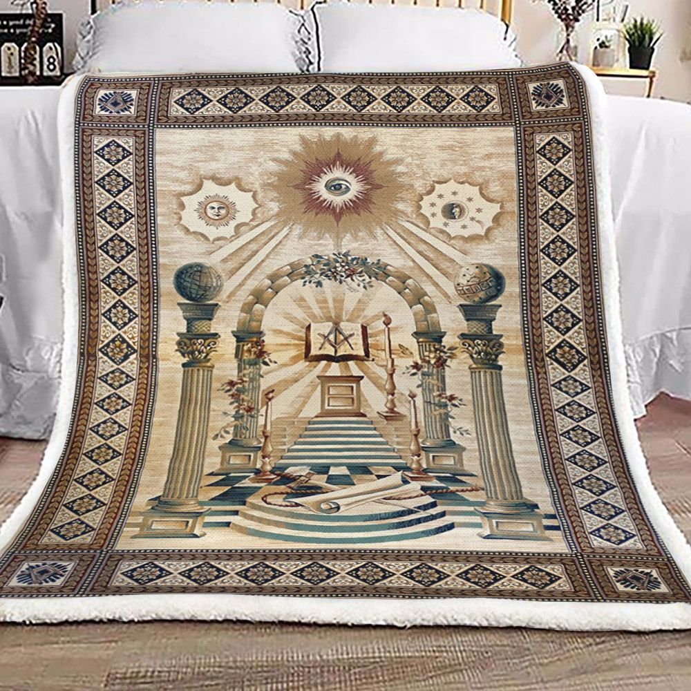 Freemason Sherpa Fleece Blanket