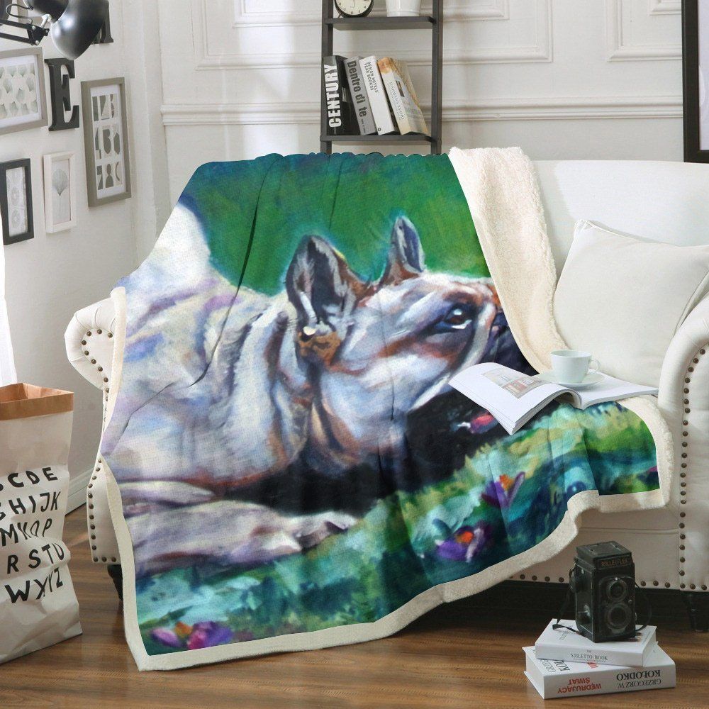 French Bulldog Sherpa Fleece Blanket