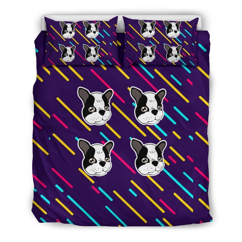 French Bulldog Black With Sprinkle Style Bedding Set