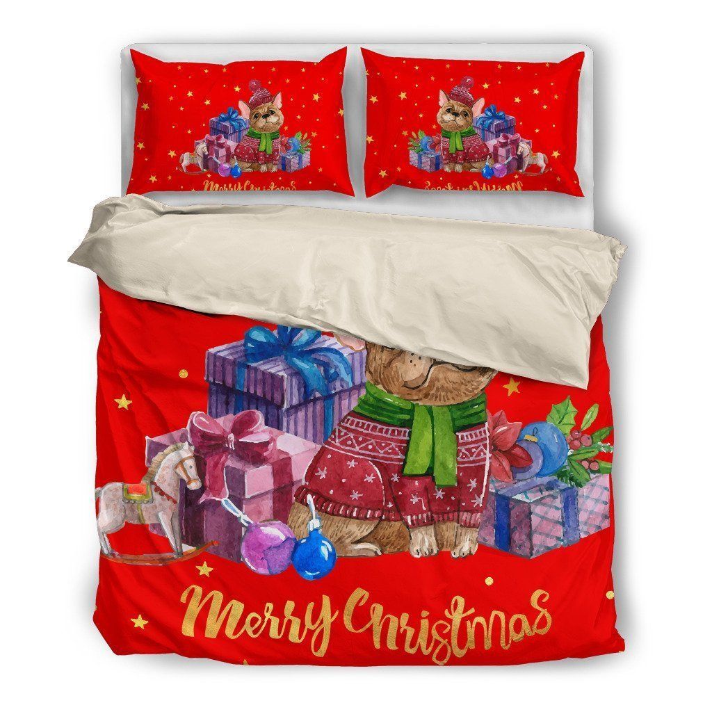 French Bulldog Christmas Bedding Set