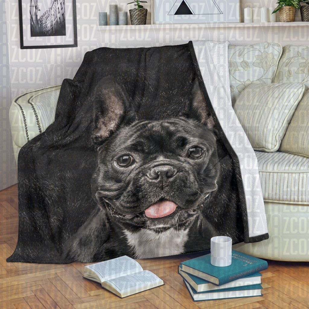 French Bulldog Sherpa Fleece Blanket