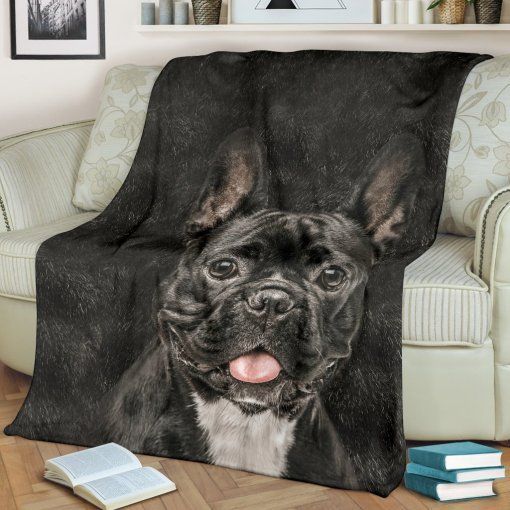 French Bulldog Sherpa Fleece Blanket