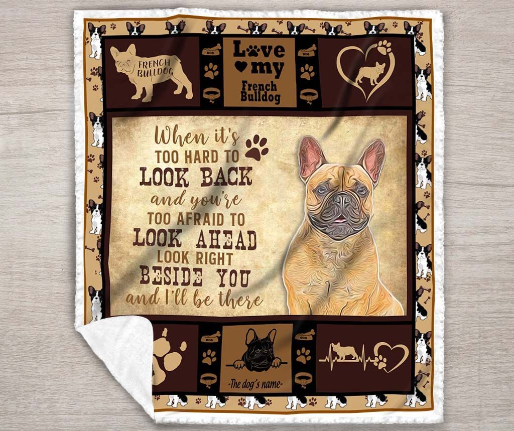 French Bulldog Sherpa Fleece Blanket