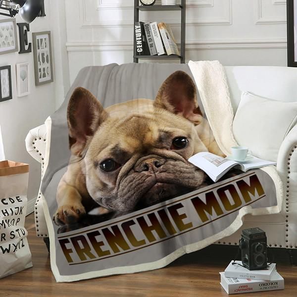 French Bulldog Sherpa Fleece Blanket