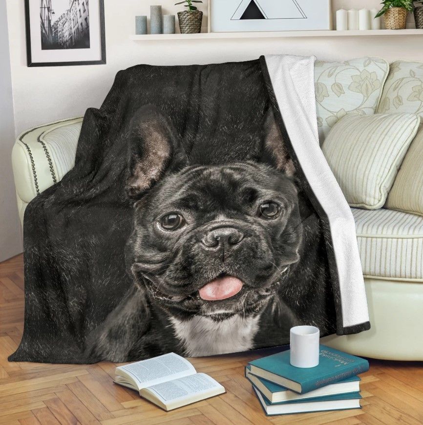 French Bulldog Sherpa Fleece Blanket