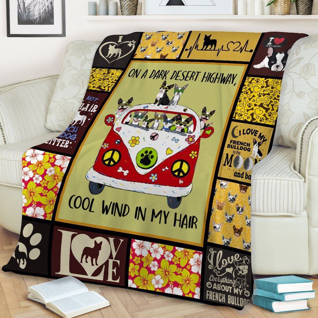 French Bulldog Sherpa Fleece Blanket