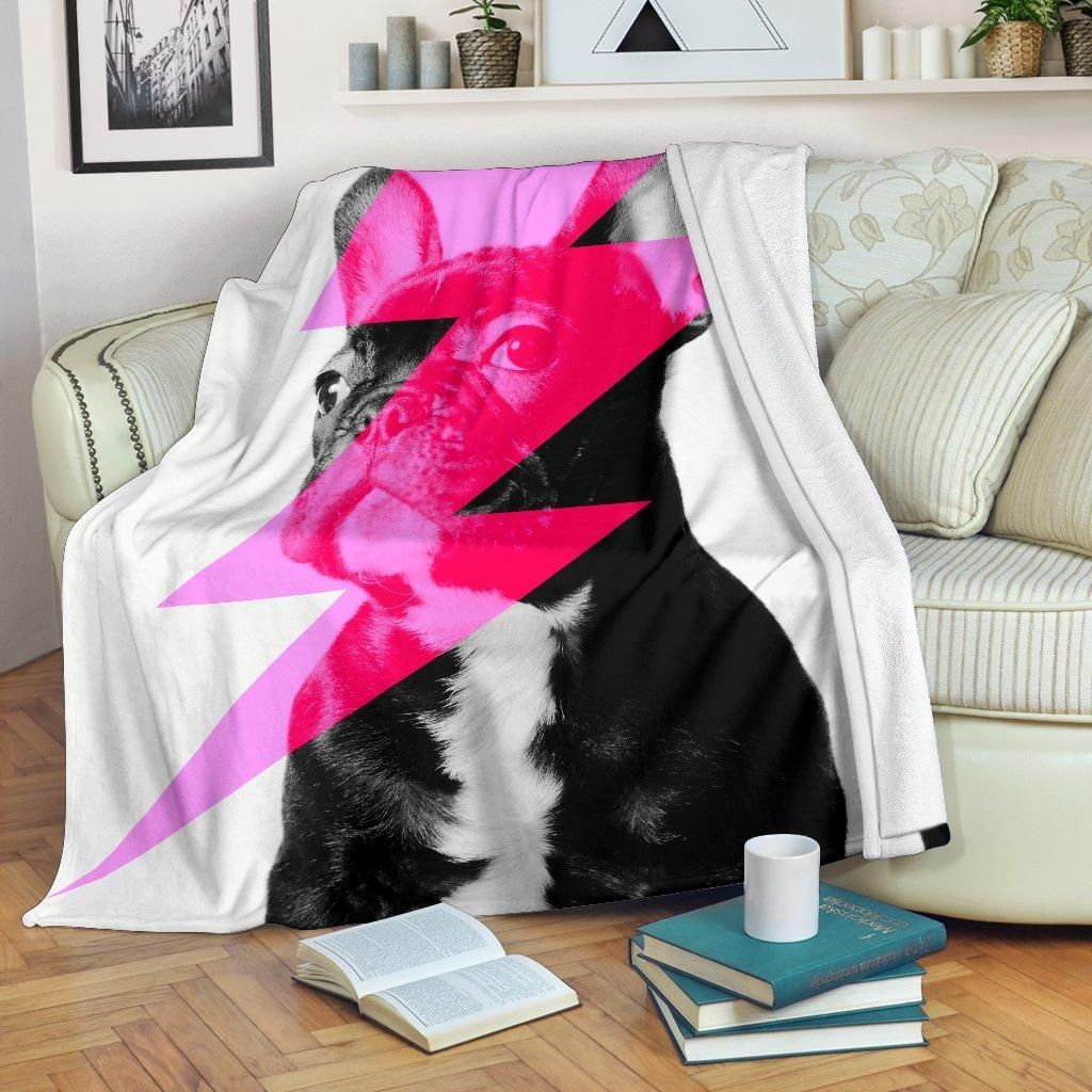 French Bulldog Sherpa Fleece Blanket