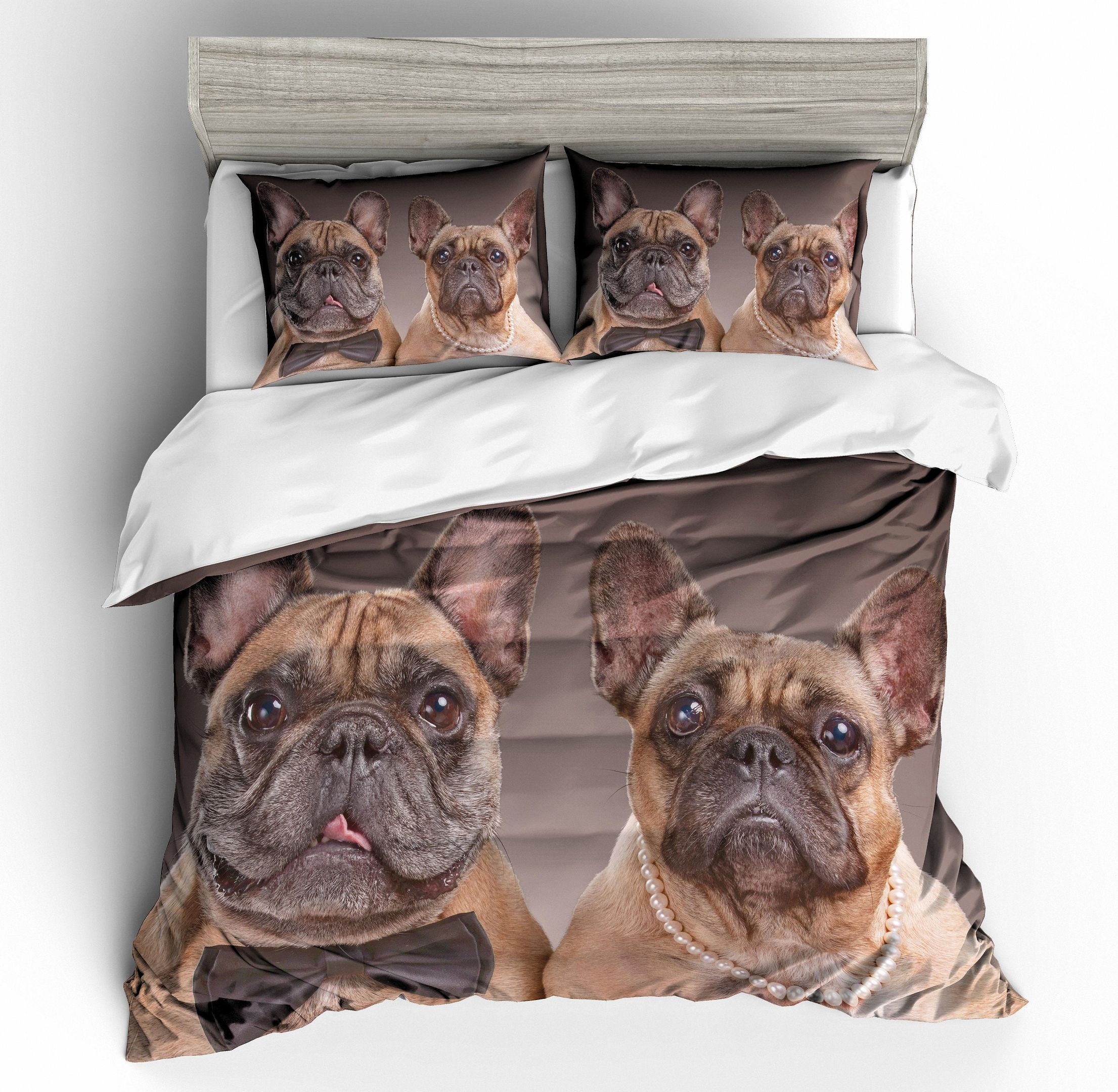 French Bulldog Couple Bedding Set