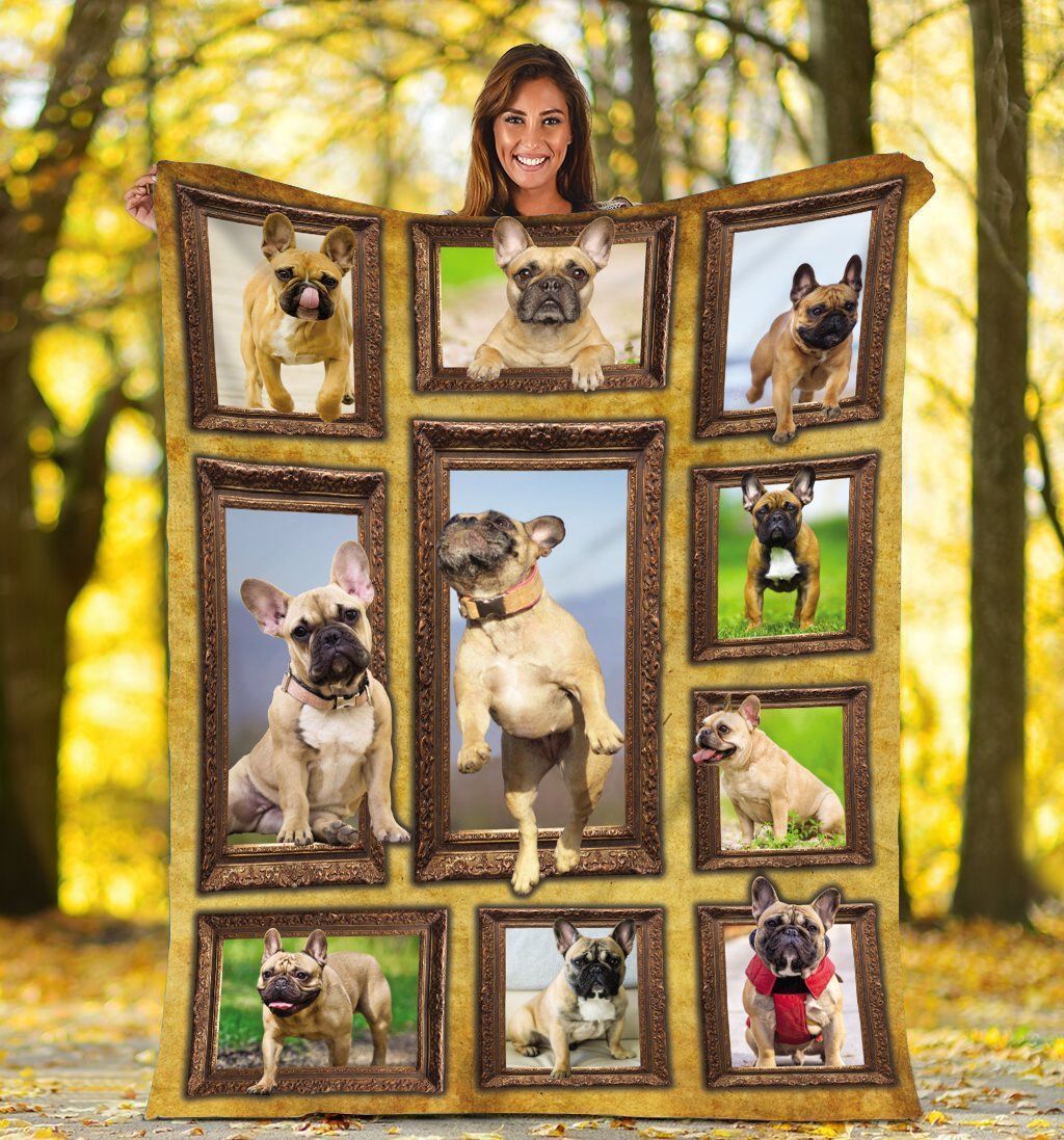 French Bulldog Dog Sherpa Fleece Blanket