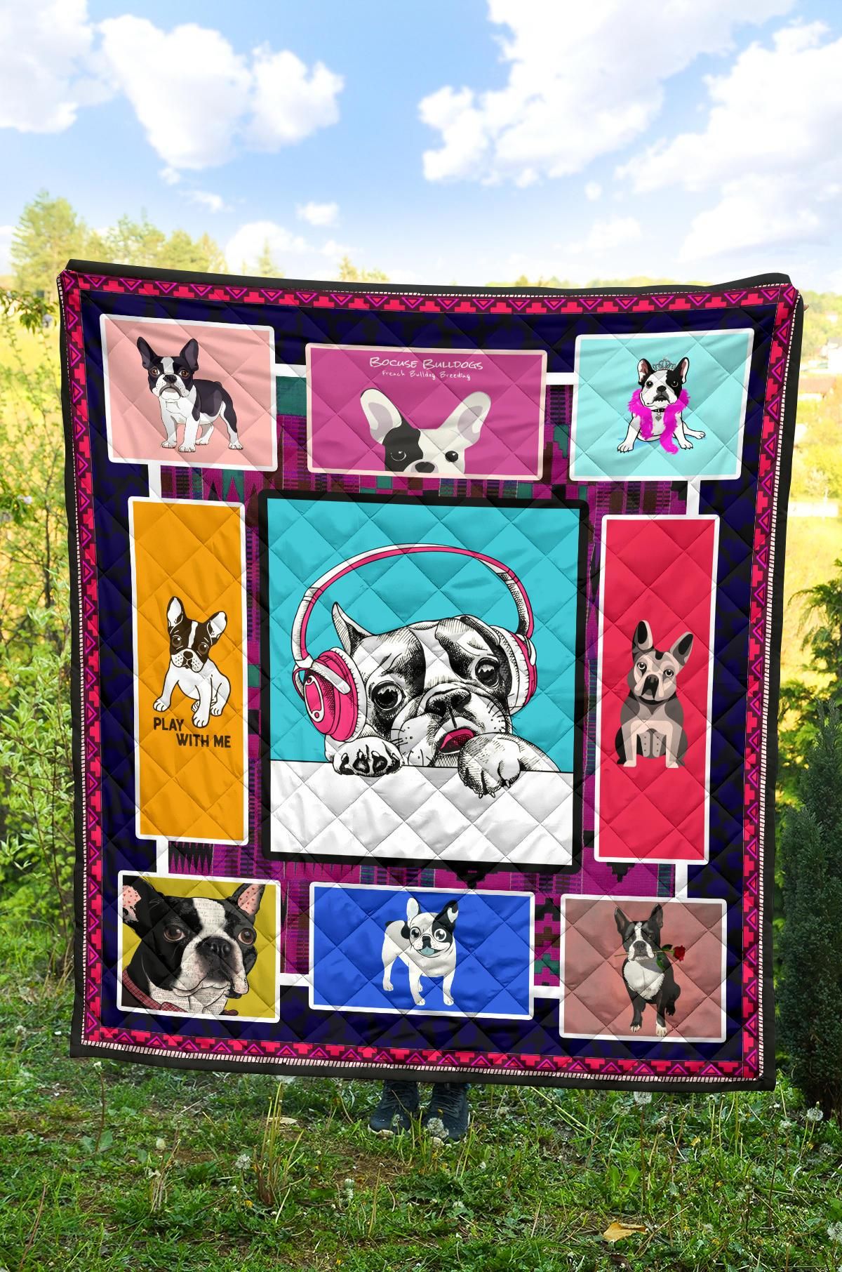 French Bulldog Eternal Sunshine Best Seller Quilt Blanket DHC020120629TD