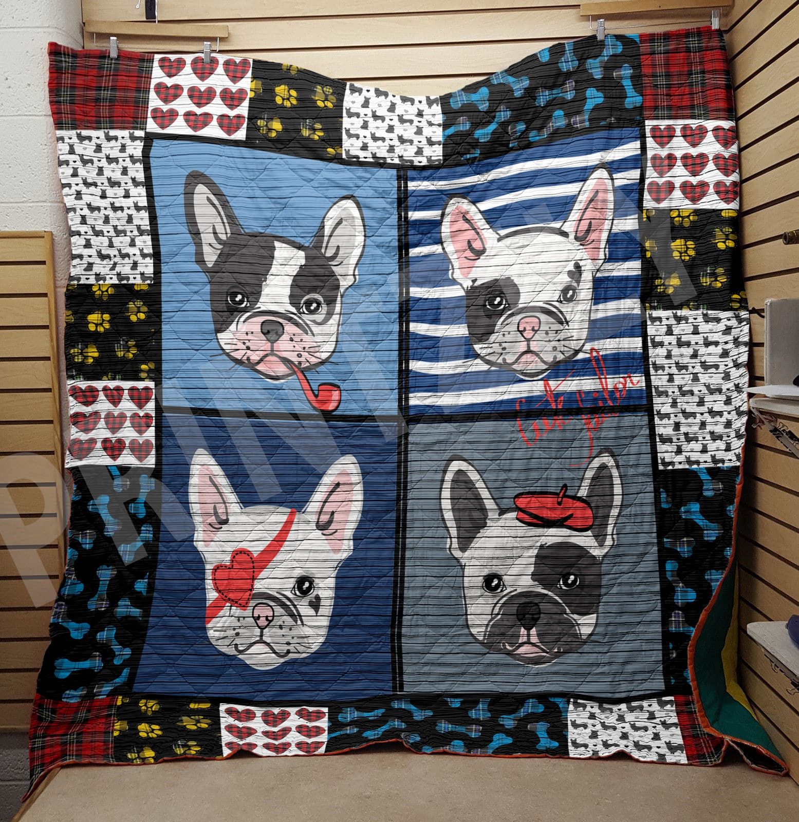 French Bulldog Fell In Love Quilt Blanket DHC0201201130TD