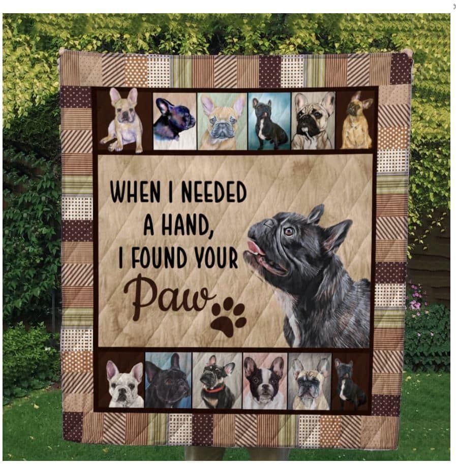 French Bulldog French Bulldog Paws Quilt Blanket DHC020120253TD