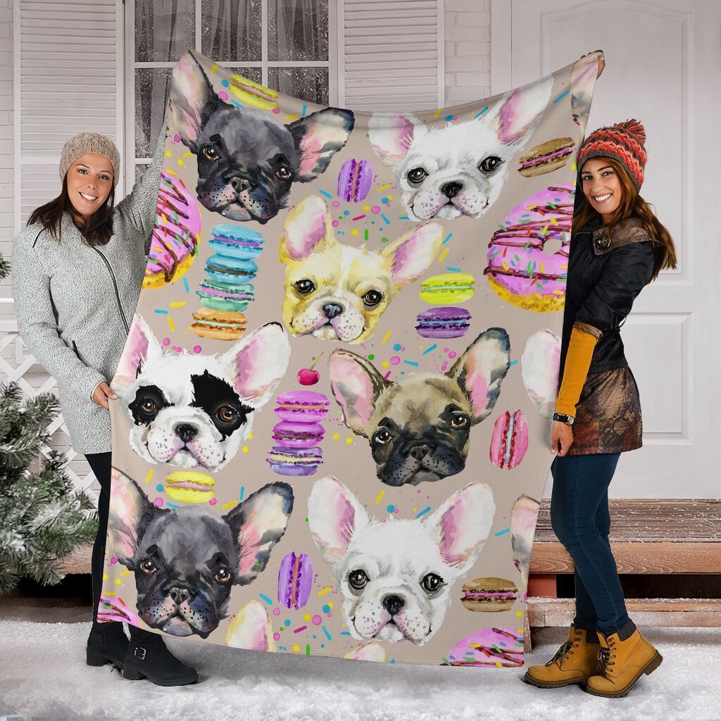 French Bulldog Sherpa Fleece Blanket