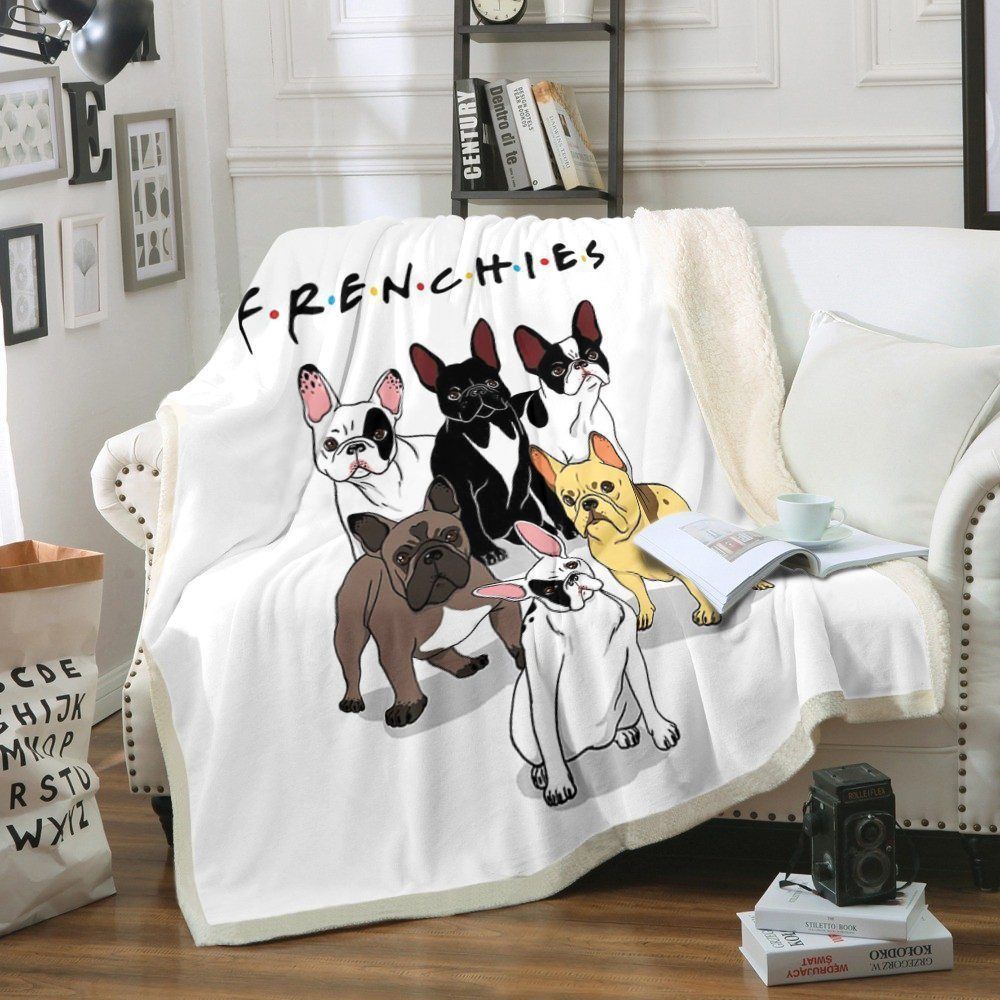 French Bulldog Sherpa Fleece Blanket