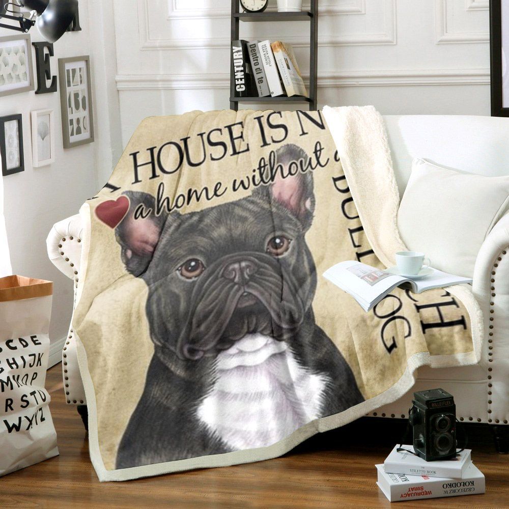 French Bulldog Sherpa Fleece Blanket