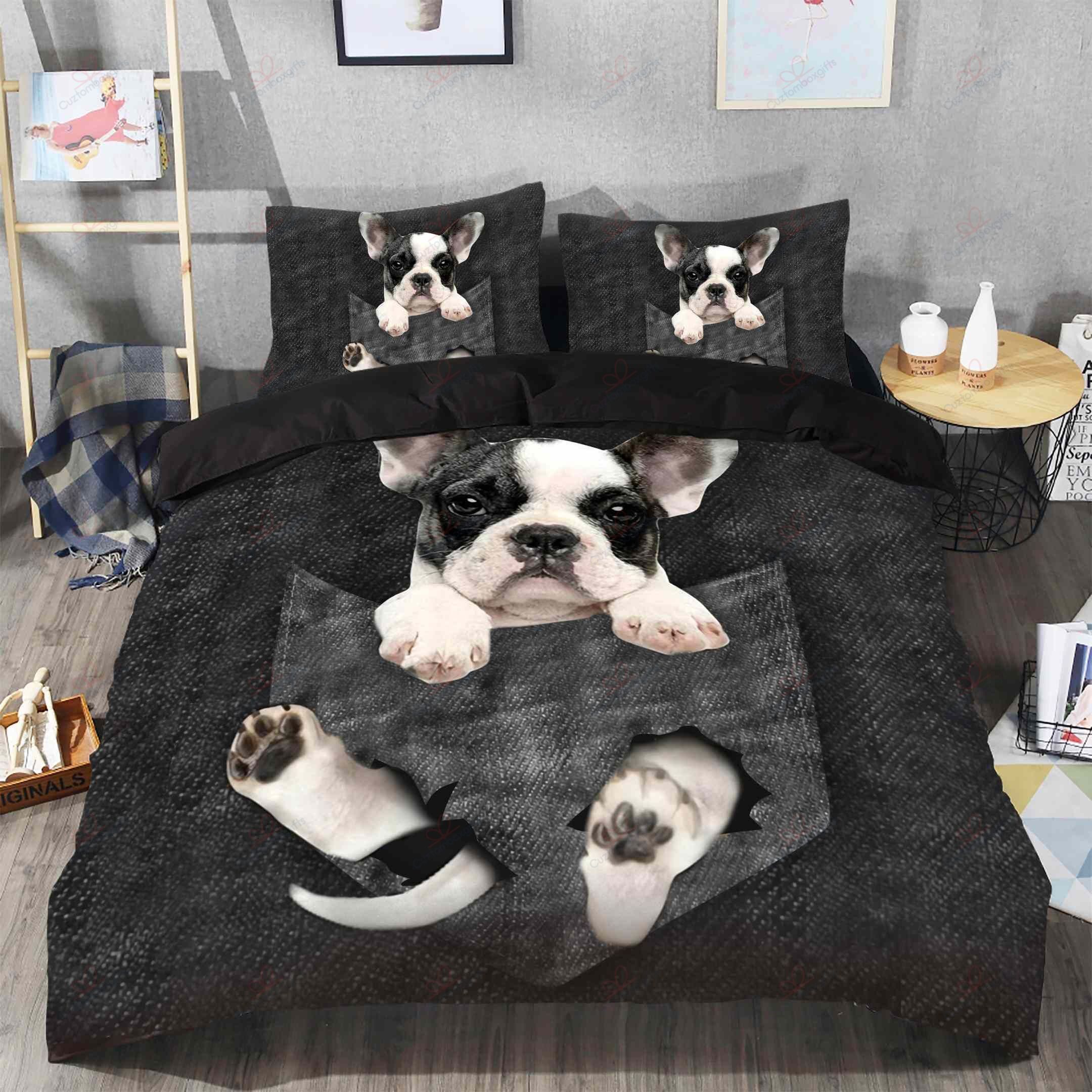 French Bulldog In Pocket Bedding Set