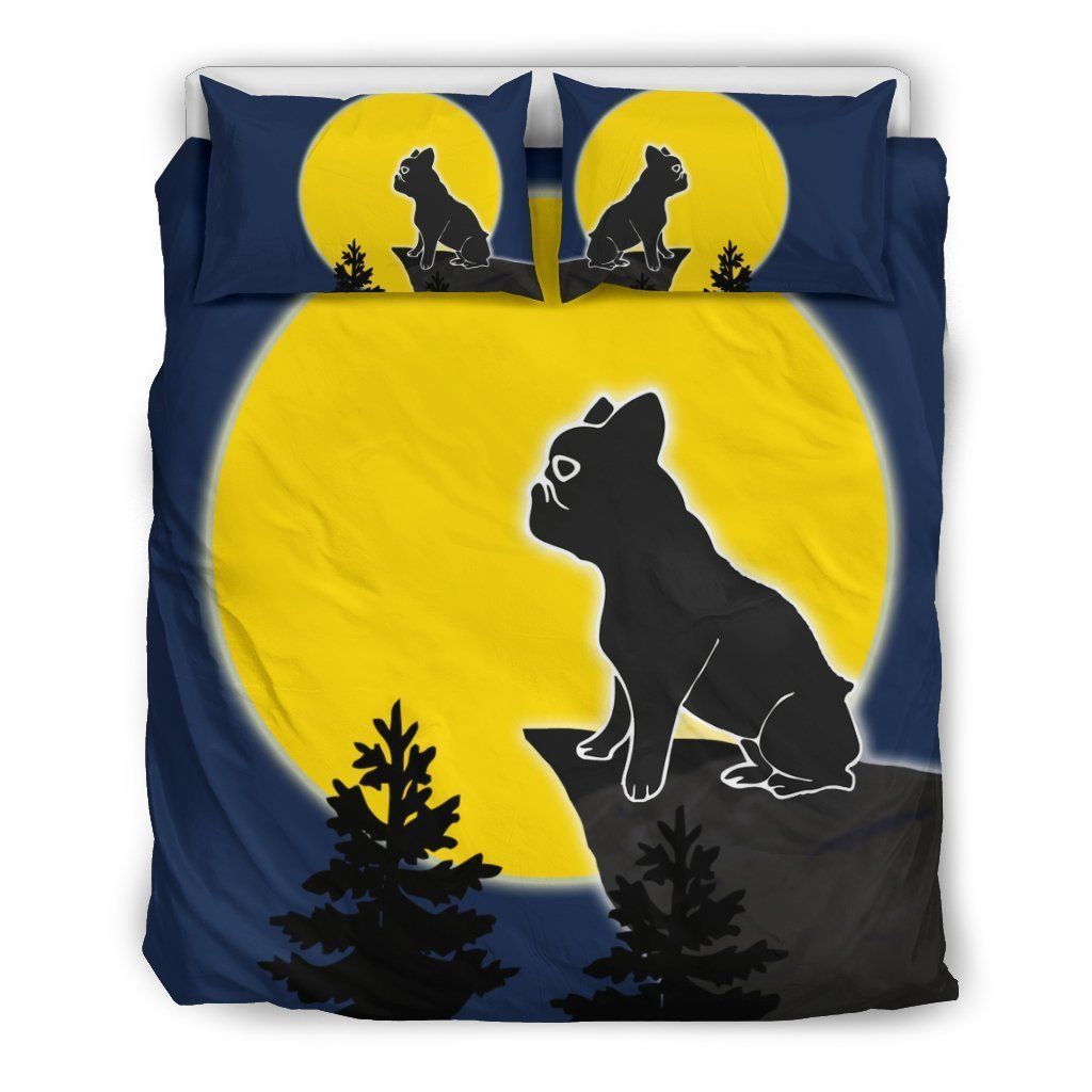 French Bulldog In The Night Moon Bedding Set