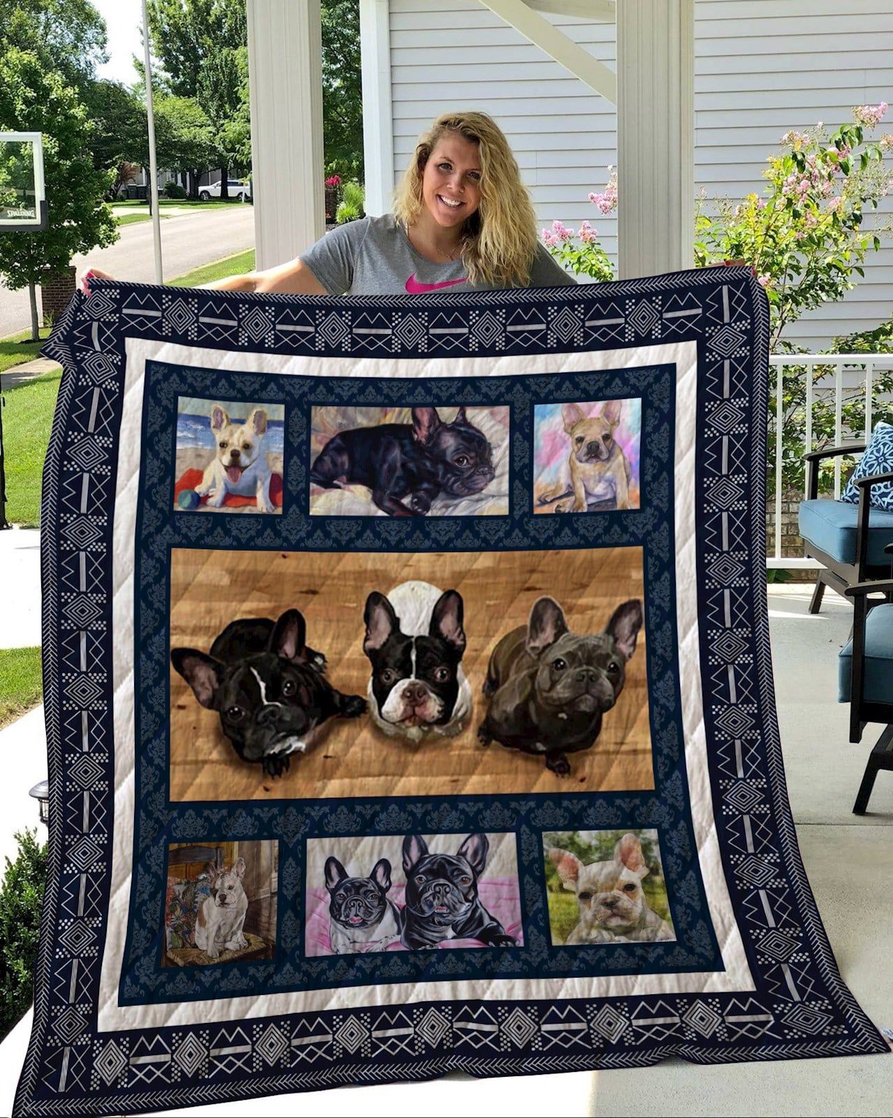 French Bulldog Into Me You See Quilt Blanket DHC020120980TD