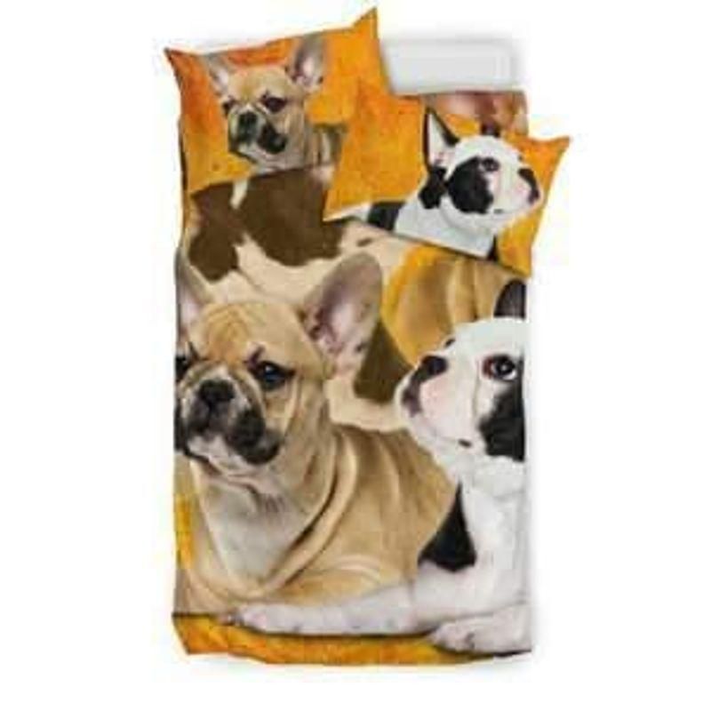French Bulldog Love 3D Printed Bedding Set