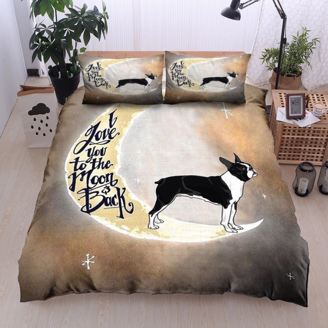 French Bulldog Moon Bedding Set