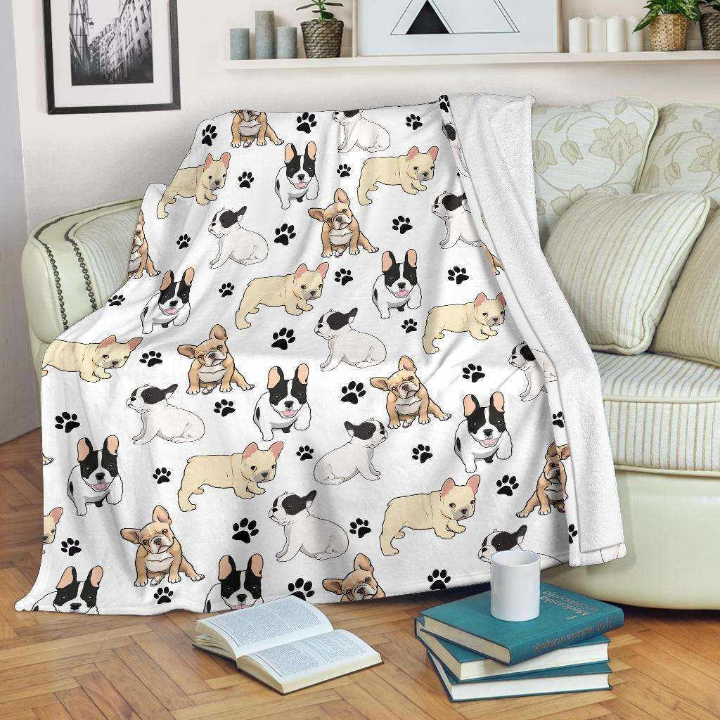 French Bulldog Paw Blanket