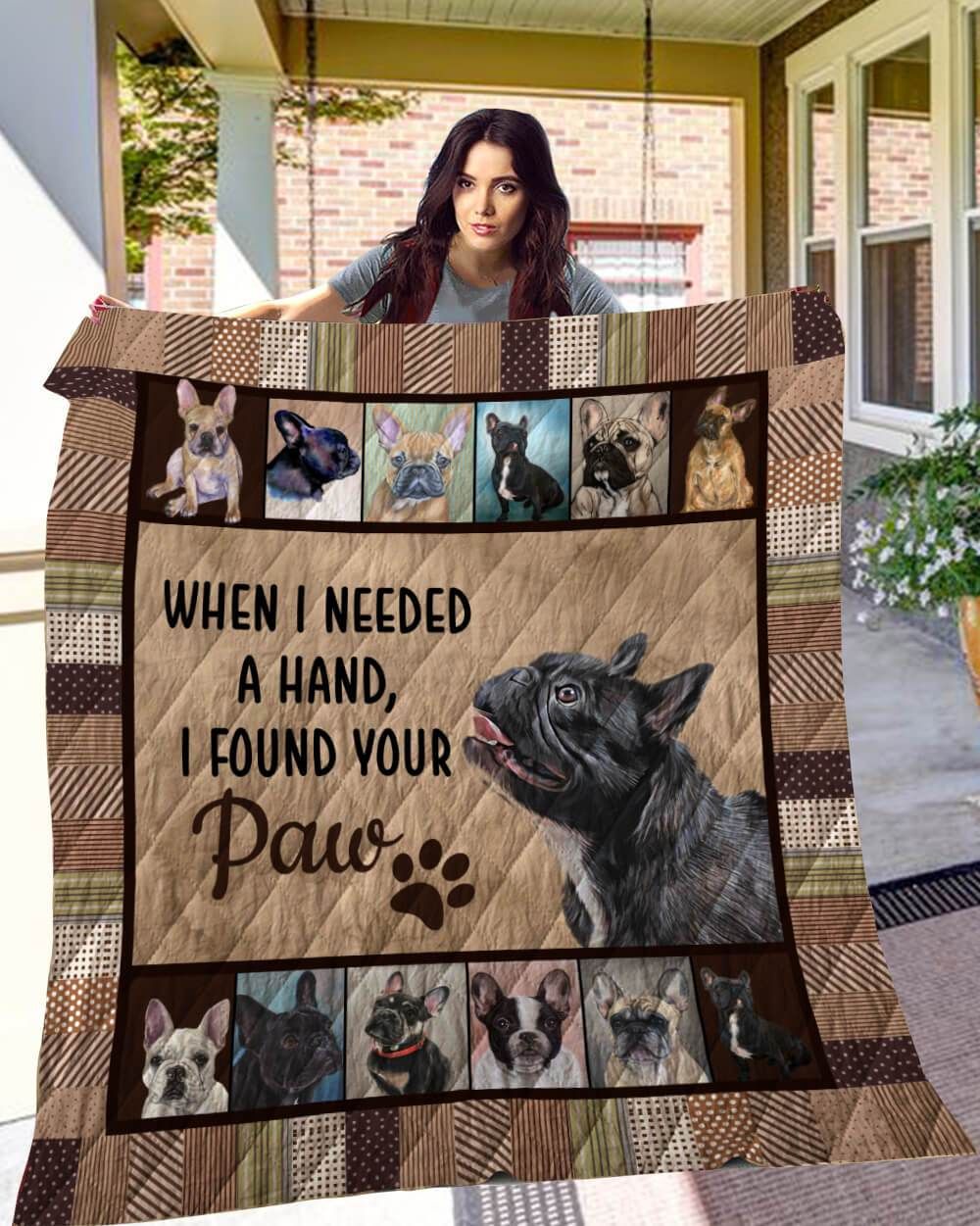 French Bulldog Paw Quilt Blanket Dhc09121698Dd