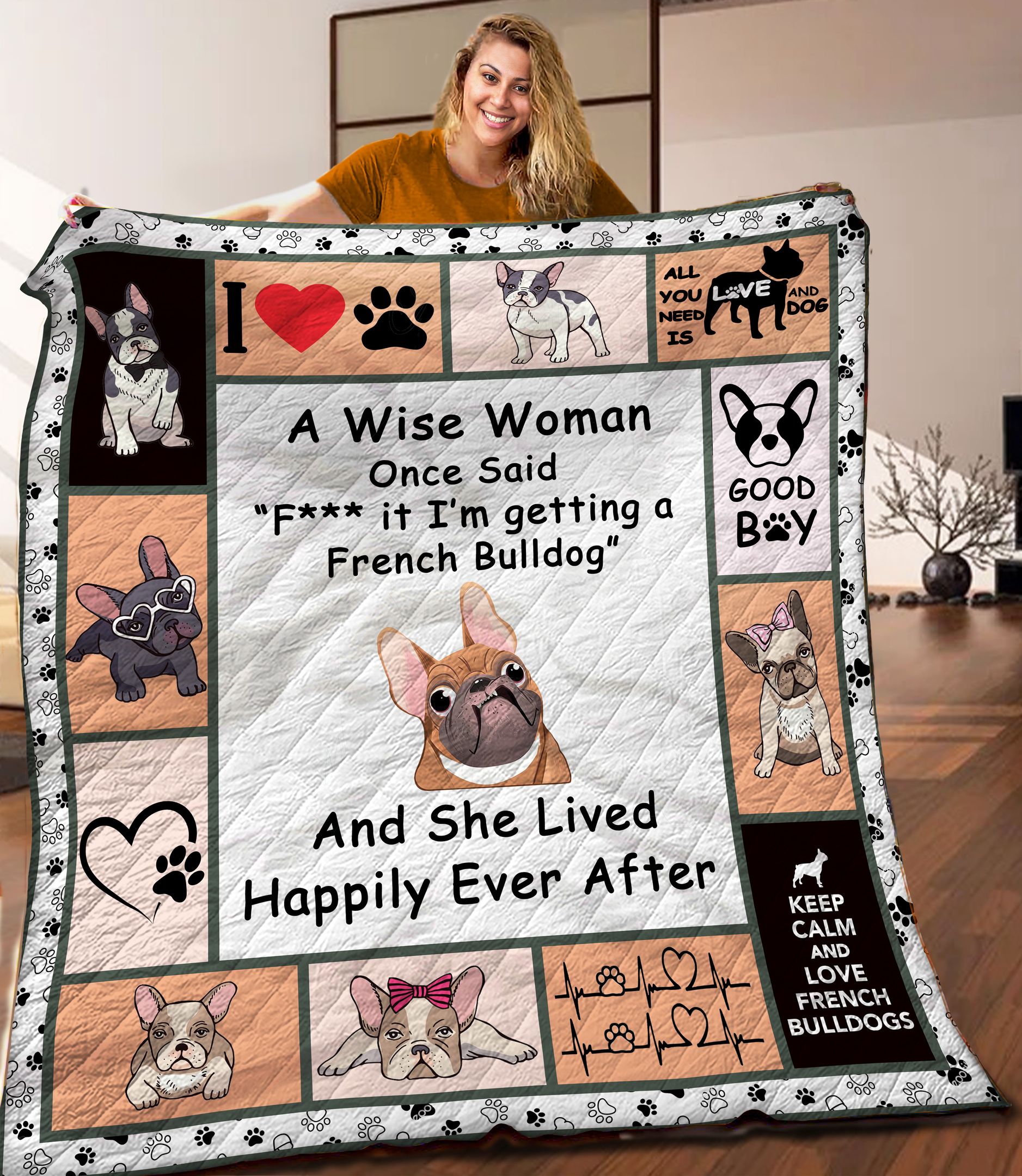 French Bulldog Quilt Blanket C9B050604PT