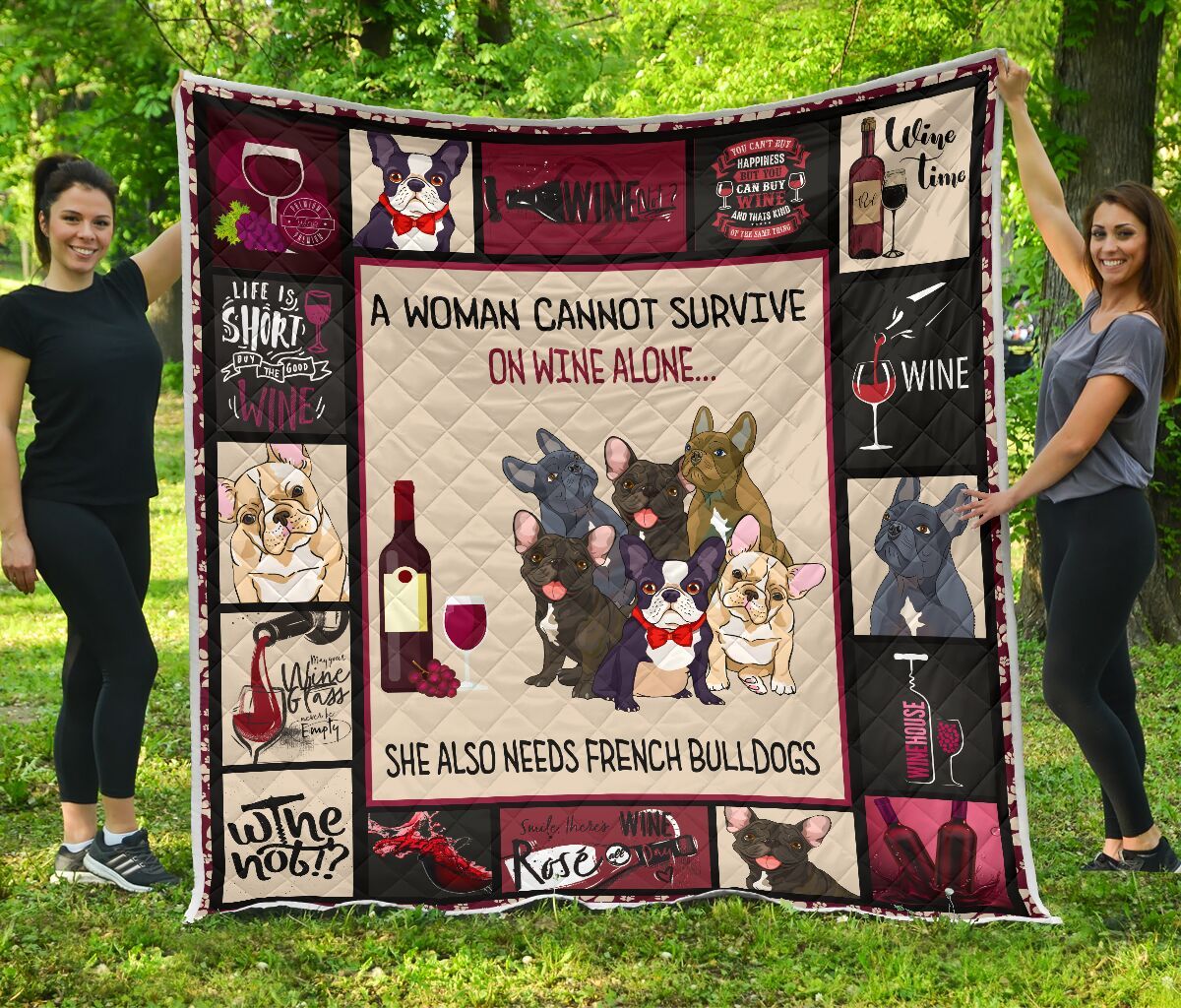 French Bulldog Quilt Blanket DHC13123873VT