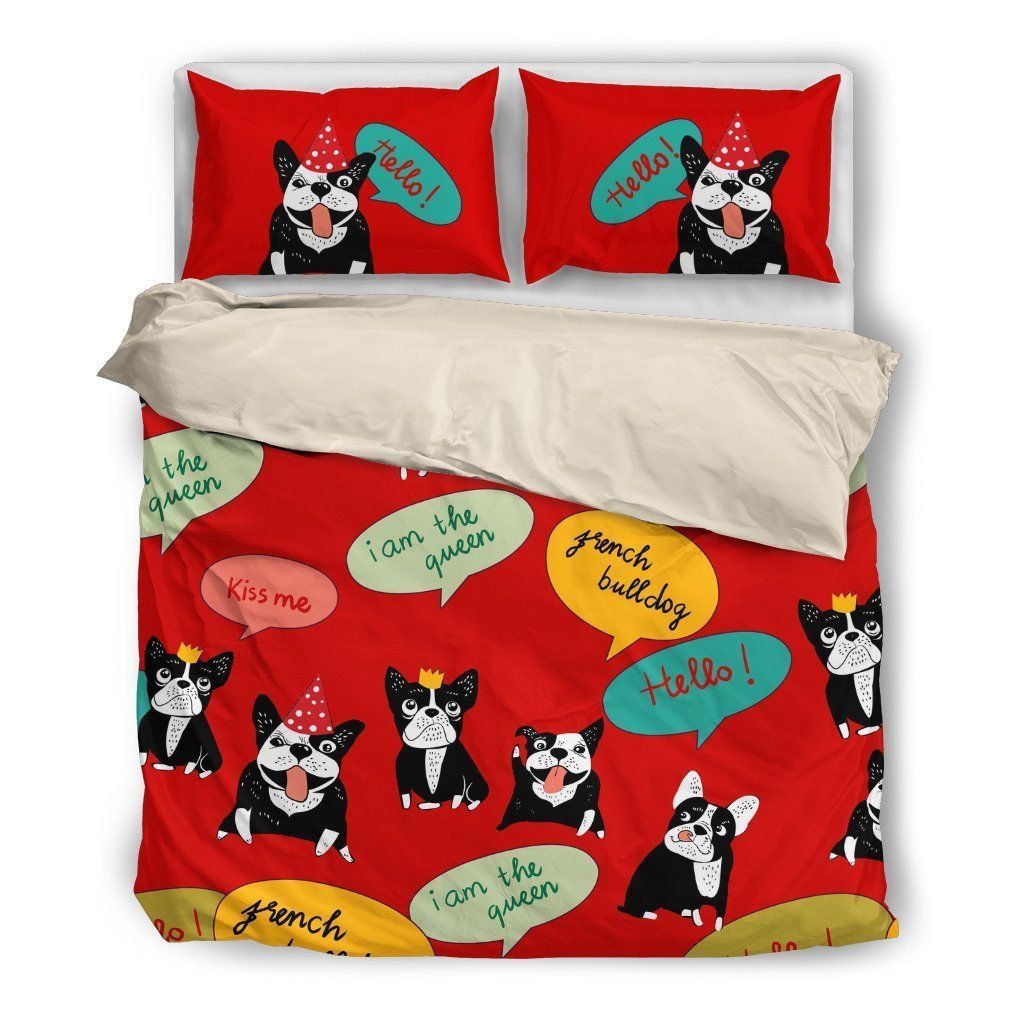 French Bulldog Red Bedding Set