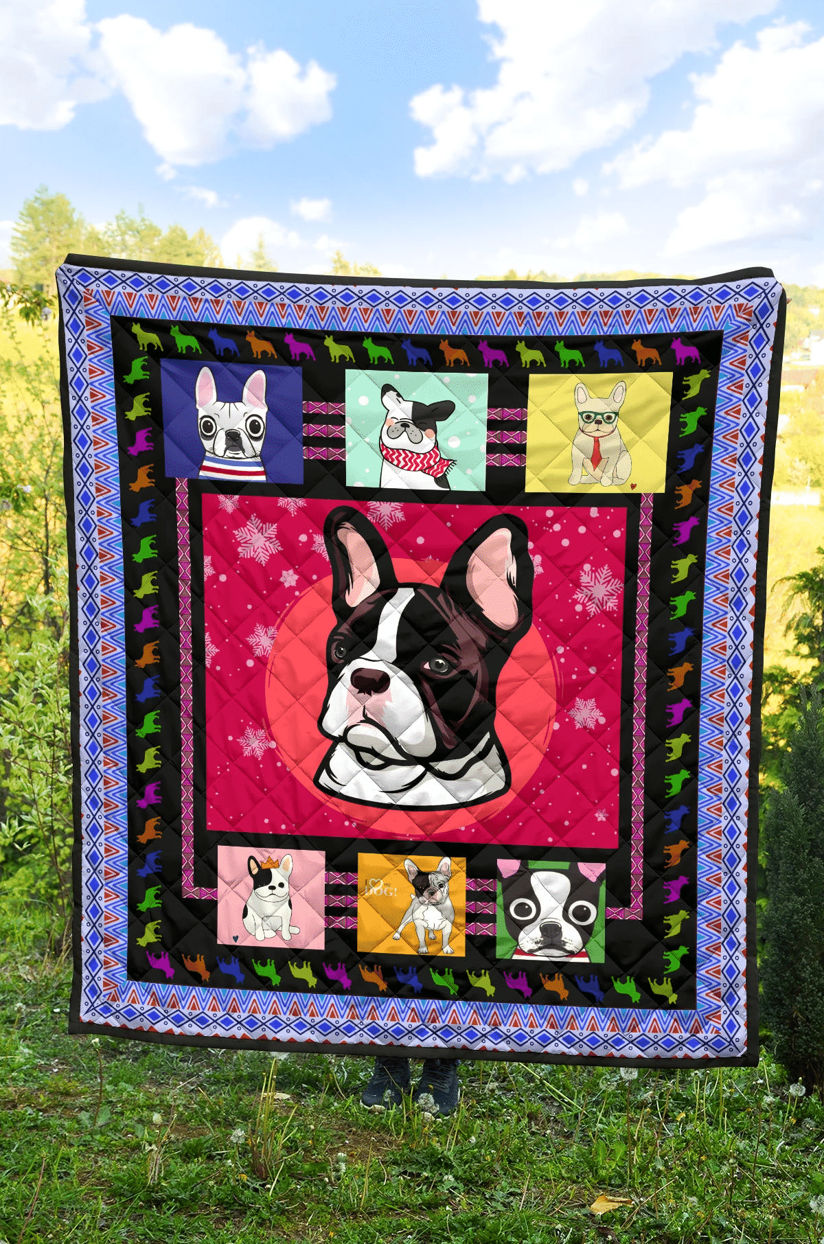 French Bulldog Sexy Love Quilt Blanket DHC020120365TD