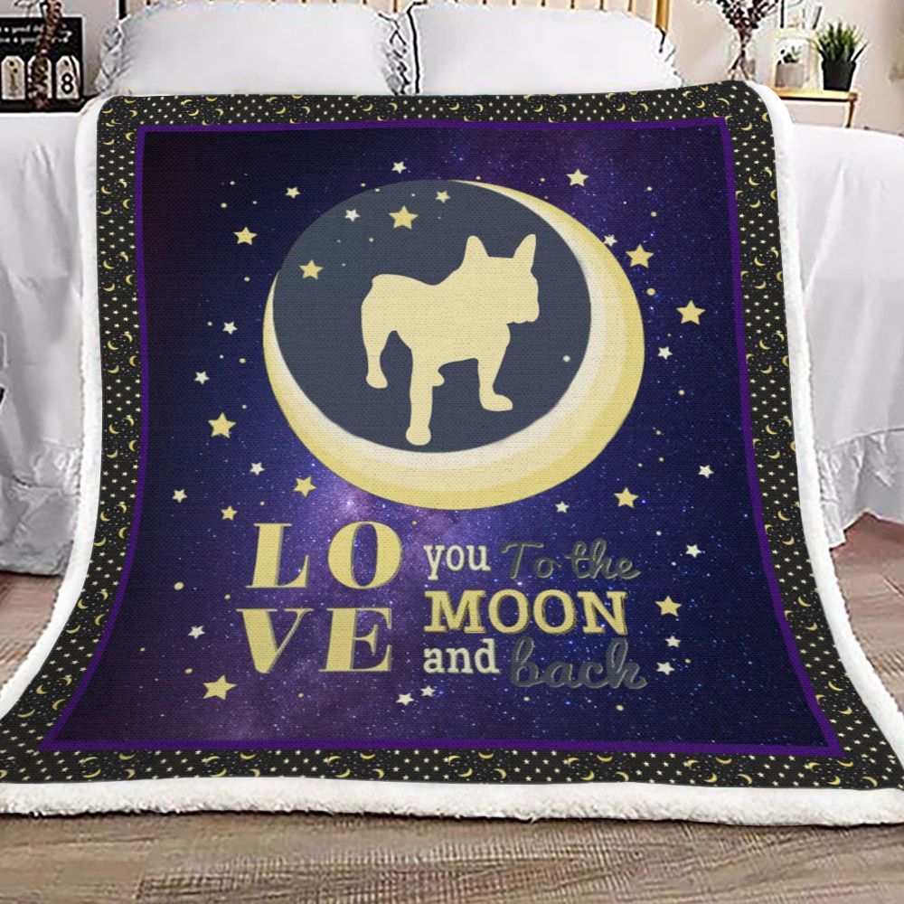 French Bulldog Sherpa Fleece Blanket
