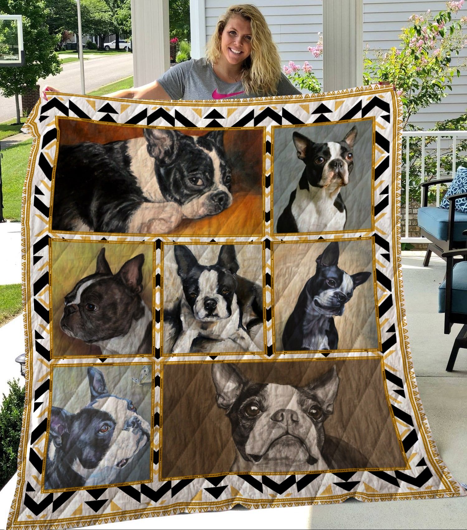 Frenchie Bulldog Folsom Prison Blues Quilt Blanket DHC0201201371TD