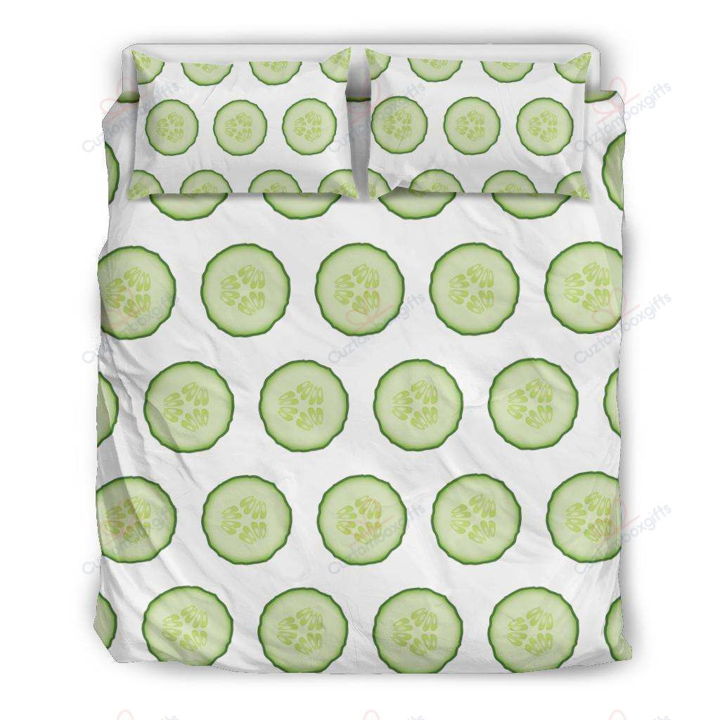 Fresh Slice Cucumber Pattern Printed Bedding Set