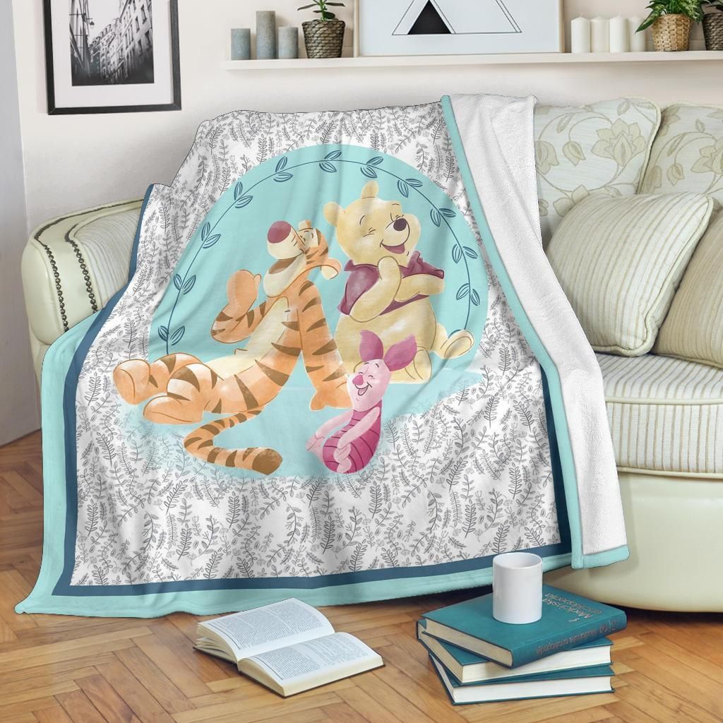 Friend Funny Winnie The Pooh Printed Fleece Blanket