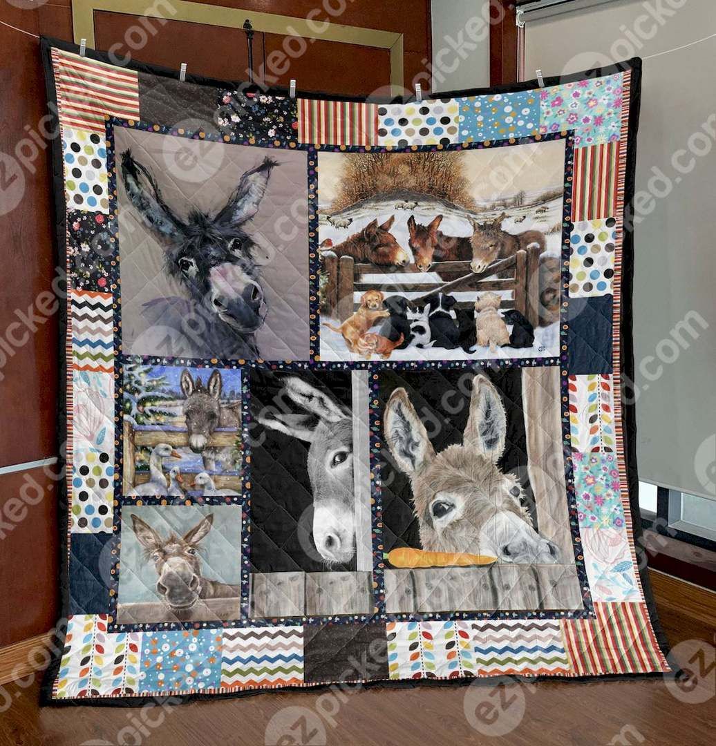 Friendly Donkey CLD170686 Quilt Blanket