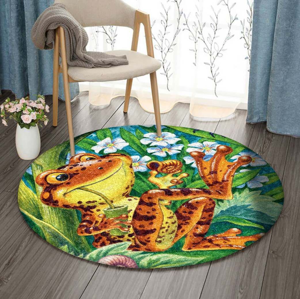 Frog And Bug Round Carpet