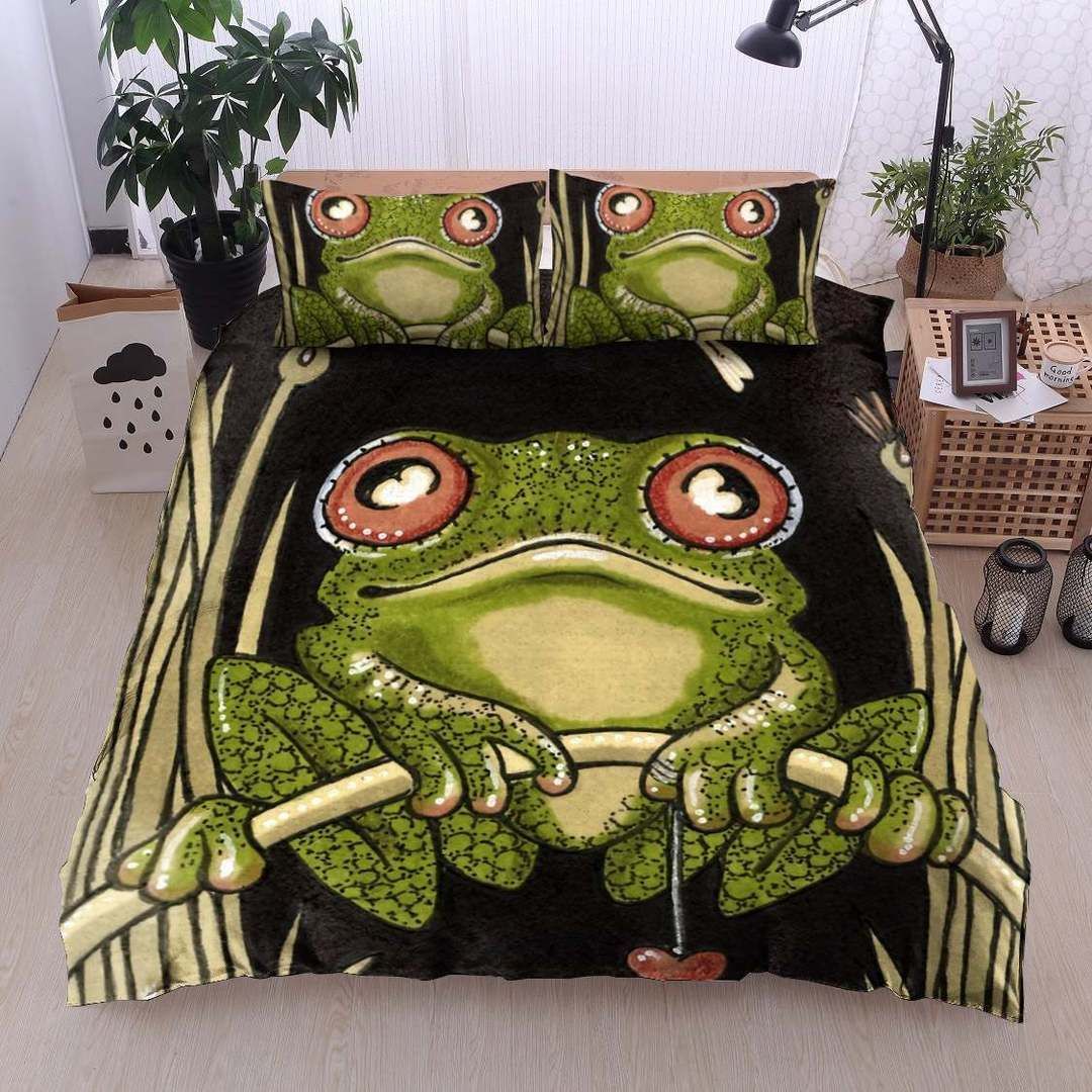 Frog Twin Queen King Cotton Bed Sheets Spread Comforter Bedding Set