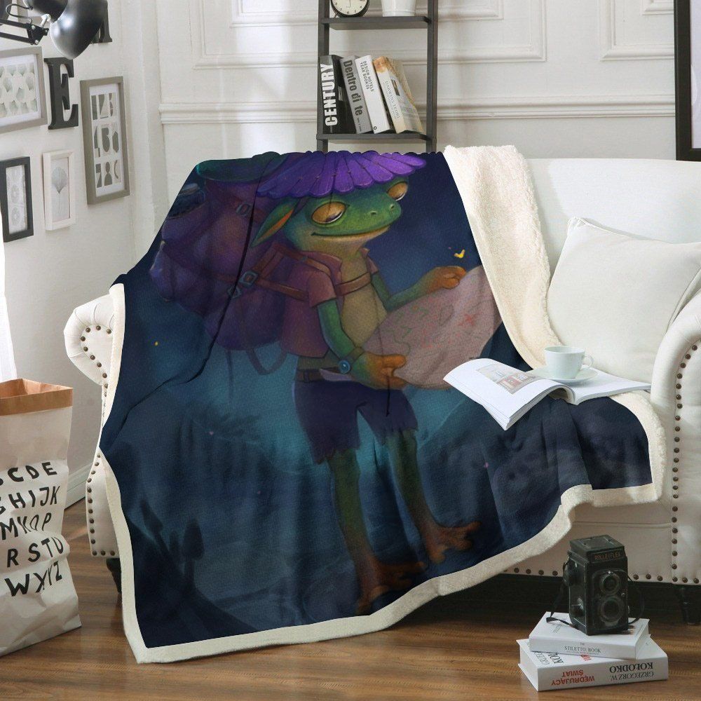 Frog Sherpa Fleece Blanket