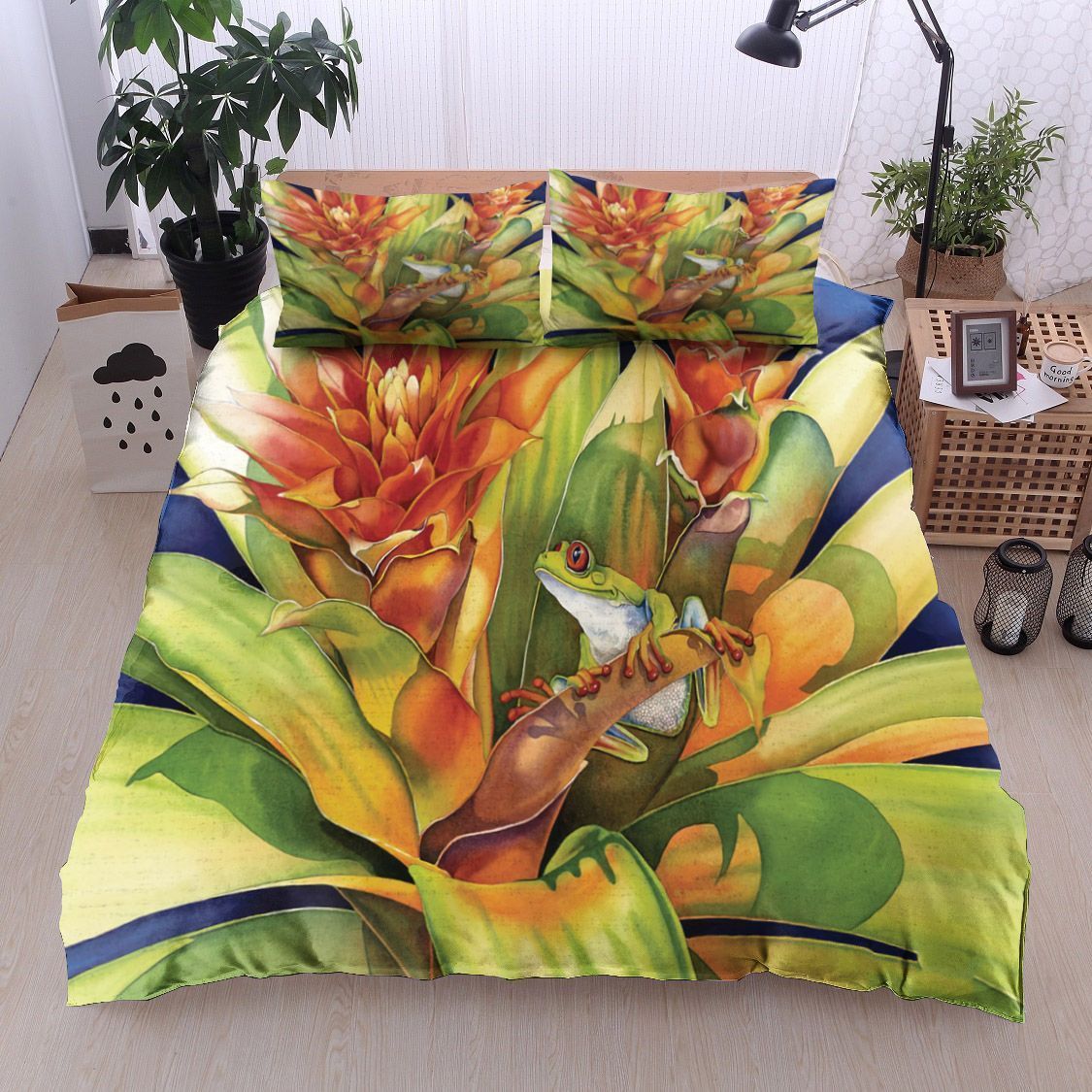 Frog Flower Bedding Set