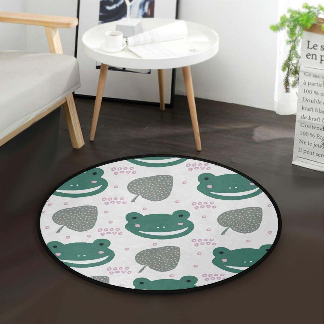 Frog Lotus Round Carpet