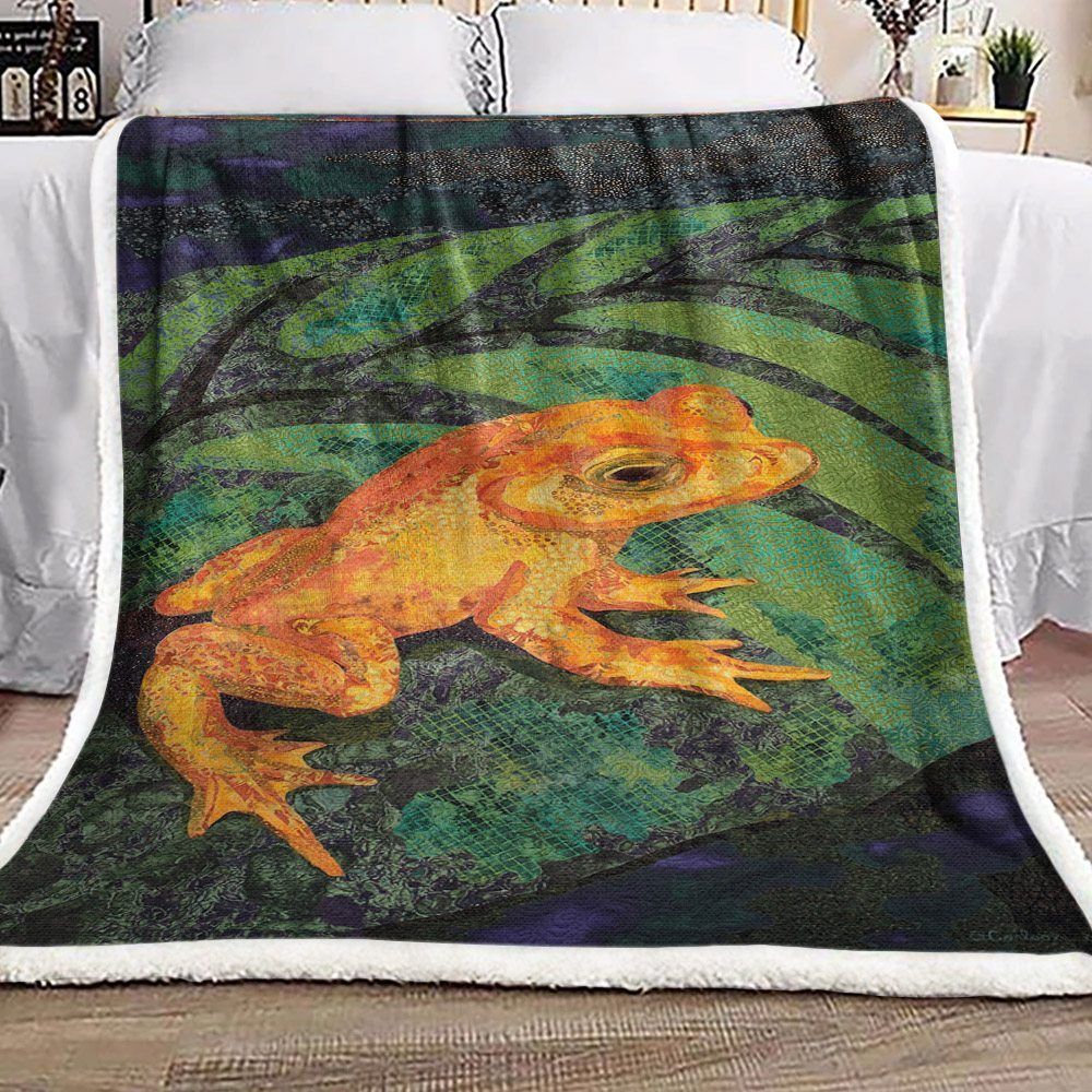 Frog Sherpa Fleece Blanket