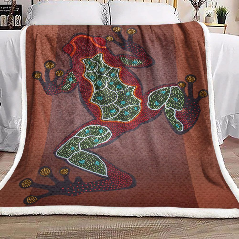 Frog Sherpa Fleece Blanket