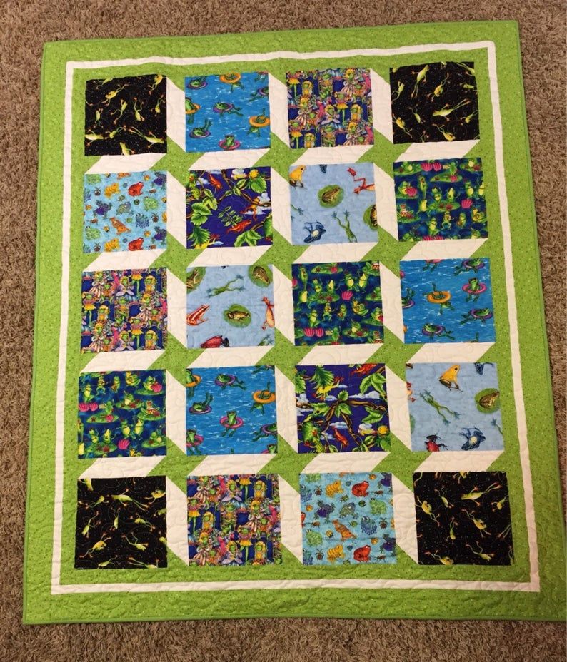 Frogs And Stars Quilt Blanket DHC3101219LT