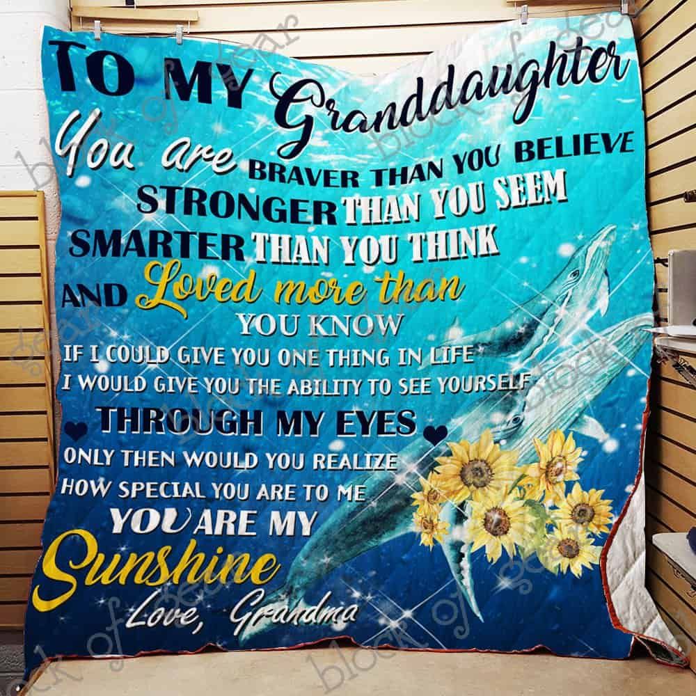 From Grandma To Beloved Granddaughter CL19100347MDQ Quilt Blanket